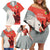 Custom Nouvelle-Caledonie Football Family Matching Off Shoulder Short Dress and Hawaiian Shirt Allez Les Cagous Simple Style