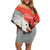 Custom Nouvelle-Caledonie Football Family Matching Off Shoulder Short Dress and Hawaiian Shirt Allez Les Cagous Simple Style