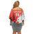 Custom Nouvelle-Caledonie Football Family Matching Off Shoulder Short Dress and Hawaiian Shirt Allez Les Cagous Simple Style