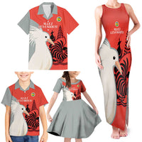 Custom Nouvelle-Caledonie Football Family Matching Tank Maxi Dress and Hawaiian Shirt Allez Les Cagous Simple Style