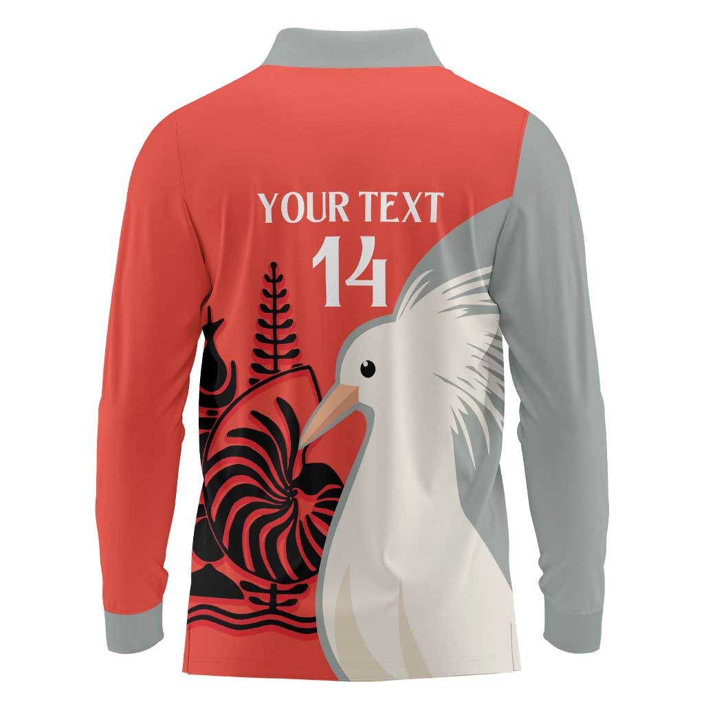 Custom Nouvelle-Caledonie Football Long Sleeve Polo Shirt Allez Les Cagous Simple Style