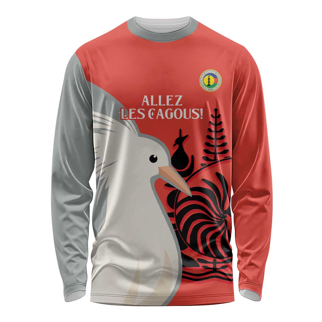 Custom Nouvelle-Caledonie Football Long Sleeve Shirt Allez Les Cagous Simple Style
