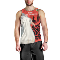Custom Nouvelle-Caledonie Football Men Tank Top Allez Les Cagous Simple Style