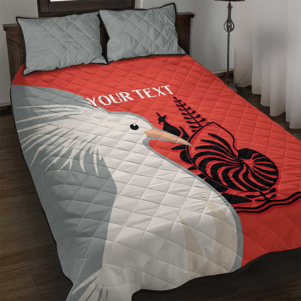Custom Nouvelle-Caledonie Football Quilt Bed Set Allez Les Cagous Simple Style LT14 Red - Polynesian Pride