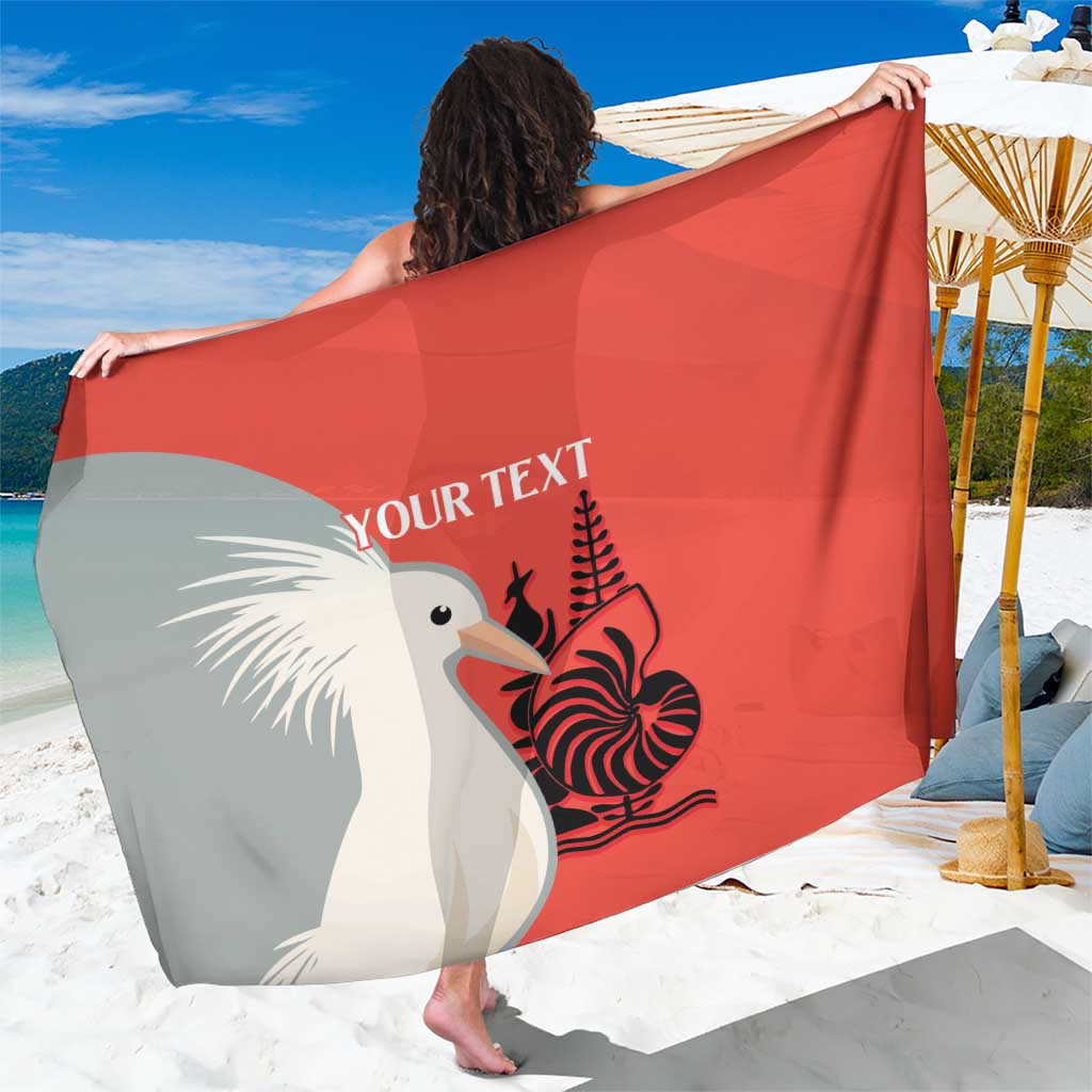 Custom Nouvelle-Caledonie Football Sarong Allez Les Cagous Simple Style LT14 One Size 44 x 66 inches Red - Polynesian Pride