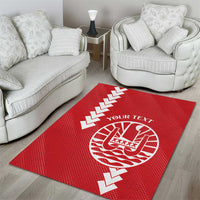 Custom Tahiti Football Area Rug Go Toa Aito