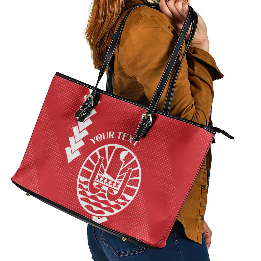 Custom Tahiti Football Leather Tote Bag Go Toa Aito
