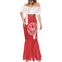 Custom Tahiti Football Mermaid Dress Go Toa Aito LT14 - Polynesian Pride