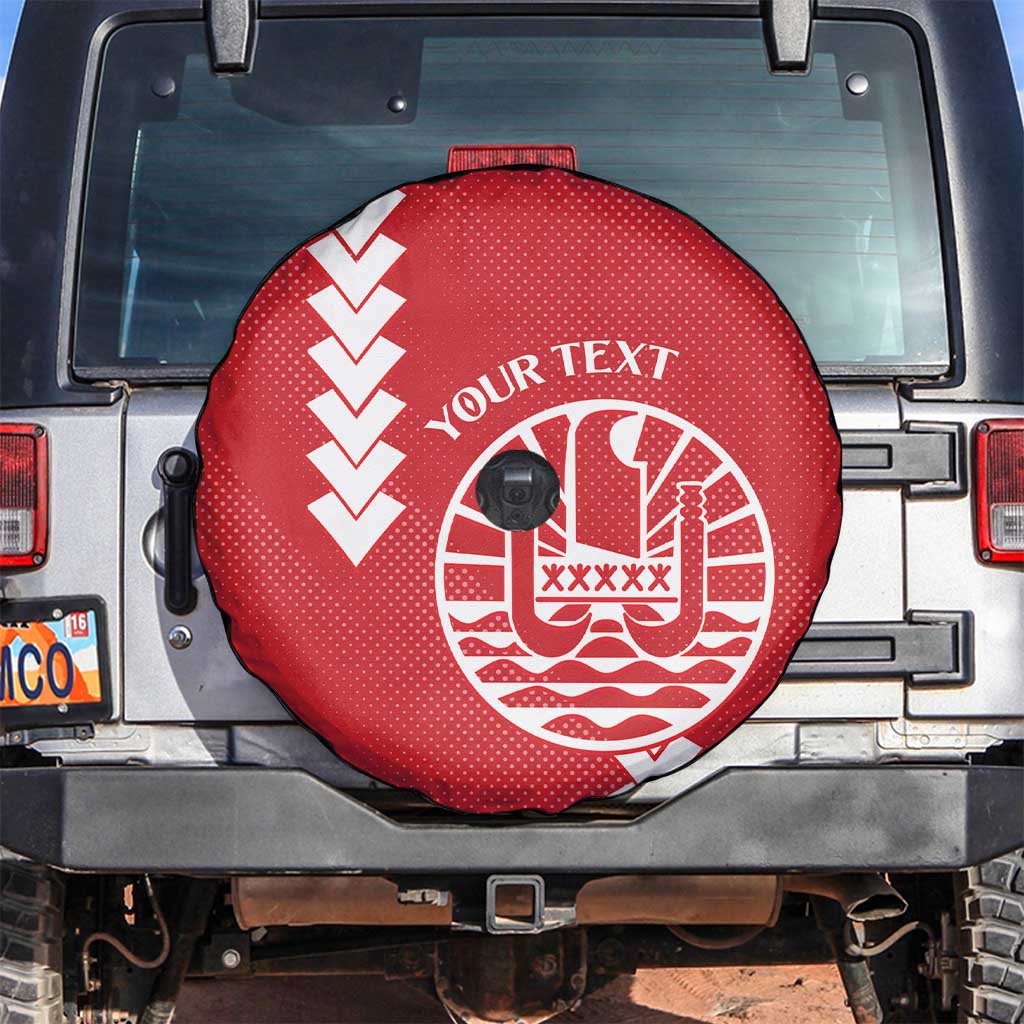 Custom Tahiti Football Spare Tire Cover Go Toa Aito LT14 Red - Polynesian Pride