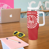 Custom Tahiti Football Tumbler With Handle Go Toa Aito