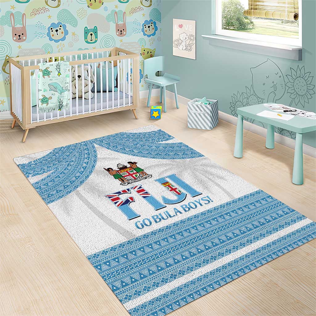 Custom Fiji Tapa Football Area Rug Go Bula Boy!