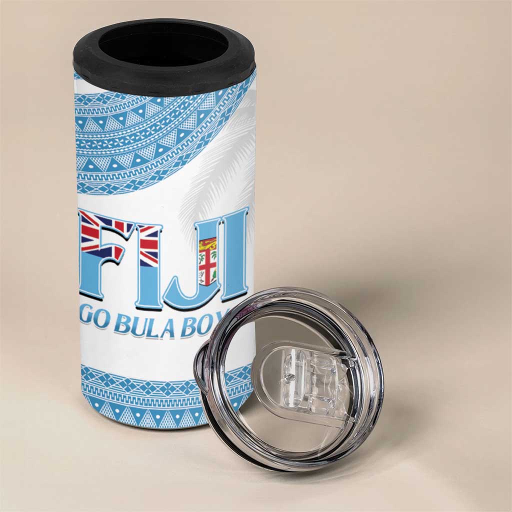 Custom Fiji Tapa Football 4 in 1 Can Cooler Tumbler Go Bula Boy!
