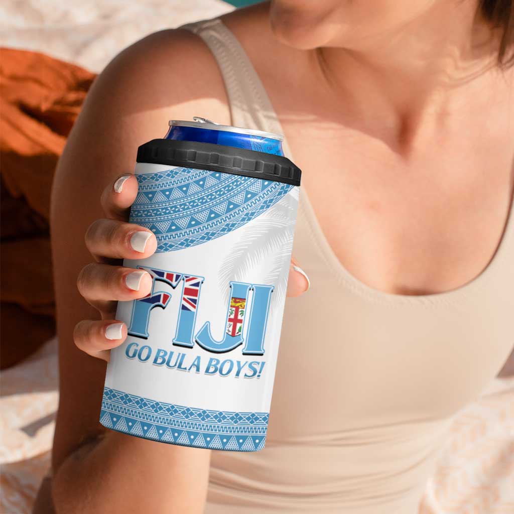 Custom Fiji Tapa Football 4 in 1 Can Cooler Tumbler Go Bula Boy!