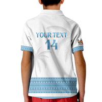 Custom Fiji Tapa Football Kid Polo Shirt Go Bula Boy!