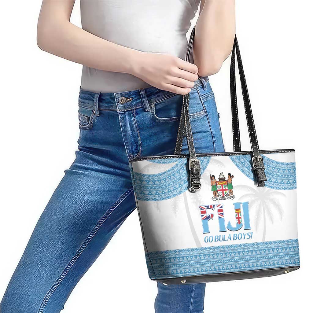 Custom Fiji Tapa Football Leather Tote Bag Go Bula Boy!