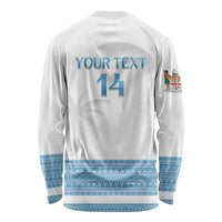 Custom Fiji Tapa Football Long Sleeve Shirt Go Bula Boy! LT14 - Polynesian Pride