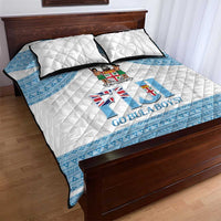 Custom Fiji Tapa Football Quilt Bed Set Go Bula Boy!