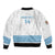 Custom Fiji Tapa Football Sleeve Zip Bomber Jacket Go Bula Boy!