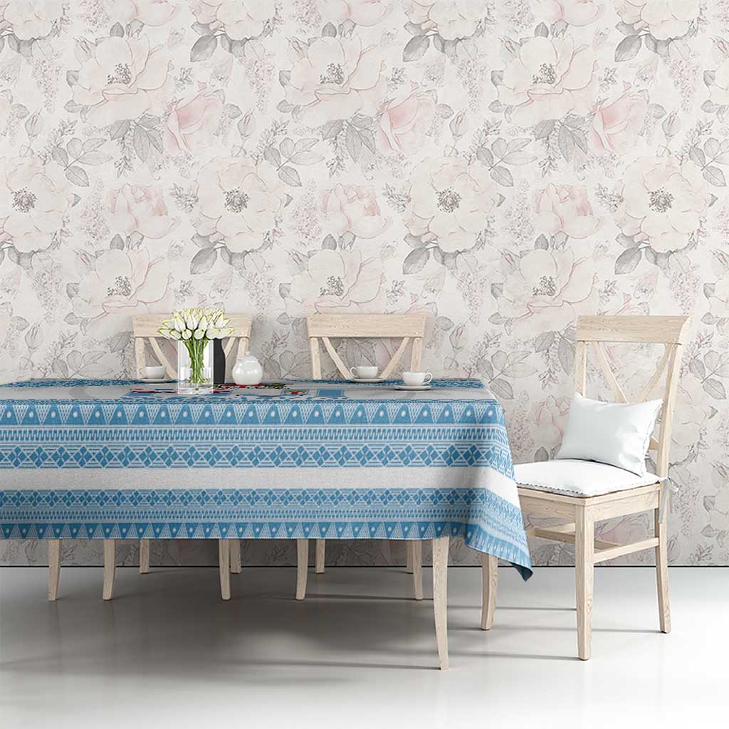 Custom Fiji Tapa Football Tablecloth Go Bula Boy!