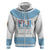 Custom Fiji Tapa Football Zip Hoodie Go Bula Boy!