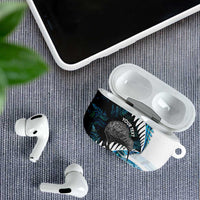 New Zealand Silver Fern Curling Personalised AirPods Case Aotearoa Kiwi Ponga Paua Shell Version - Polynesian Pride
