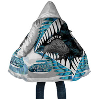 New Zealand Silver Fern Curling Personalised Cloak Aotearoa Kiwi Ponga Paua Shell Version - Polynesian Pride