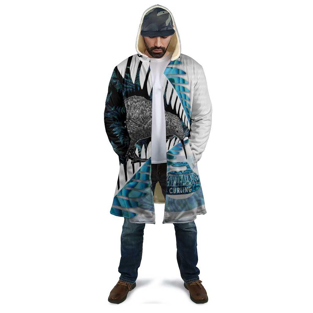 New Zealand Silver Fern Curling Personalised Cloak Aotearoa Kiwi Ponga Paua Shell Version - Polynesian Pride