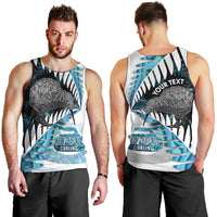 New Zealand Silver Fern Curling Personalised Men Tank Top Aotearoa Kiwi Ponga Paua Shell Version LT14 - Polynesian Pride