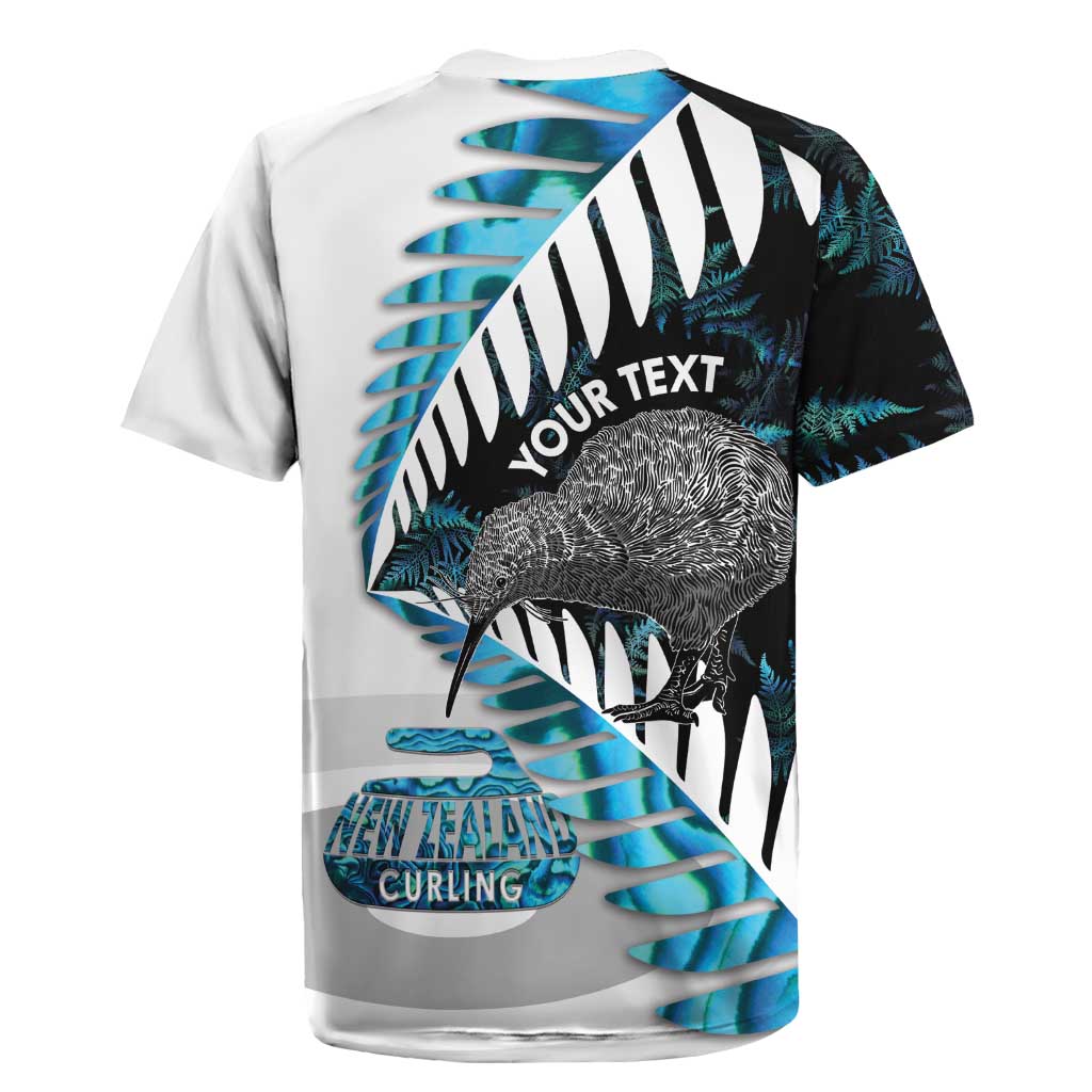 New Zealand Silver Fern Curling Personalised Rugby Jersey Aotearoa Kiwi Ponga Paua Shell Version - Polynesian Pride