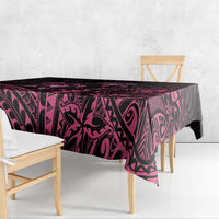 Pink Black Polynesia Floral Sea Turtle Tablecloth - Polynesian Pride