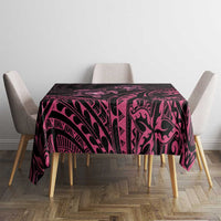 Pink Black Polynesia Floral Sea Turtle Tablecloth - Polynesian Pride