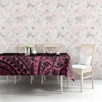 Pink Black Polynesia Floral Sea Turtle Tablecloth - Polynesian Pride