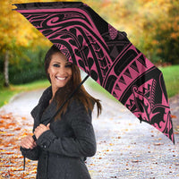 Pink Black Polynesia Floral Sea Turtle Umbrella LT14 - Polynesian Pride