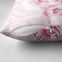 Pink White Polynesia Floral Sea Turtle Pillow Cover - Polynesian Pride