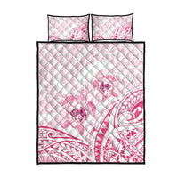 Pink White Polynesia Floral Sea Turtle Quilt Bed Set LT14 - Polynesian Pride