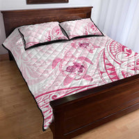 Pink White Polynesia Floral Sea Turtle Quilt Bed Set LT14 - Polynesian Pride
