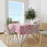Pink White Polynesia Floral Sea Turtle Tablecloth - Polynesian Pride