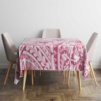 Pink White Polynesia Floral Sea Turtle Tablecloth - Polynesian Pride