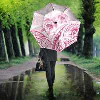 Pink White Polynesia Floral Sea Turtle Umbrella LT14 - Polynesian Pride
