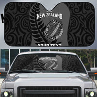Custom New Zealand Silver Fern Rugby 2025 Auto Sun Shade Go Champions Aotearoa Maori Black - Polynesian Pride