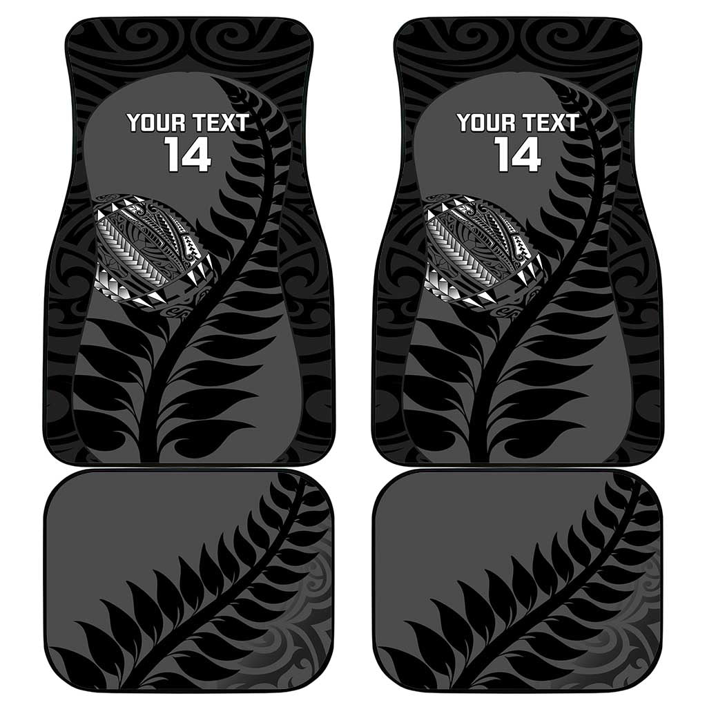 Custom New Zealand Silver Fern Rugby 2025 Car Mats Go Champions Aotearoa Maori Black