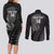 Custom New Zealand Silver Fern Rugby 2025 Couples Matching Long Sleeve Bodycon Dress and Long Sleeve Button Shirt Go Champions Aotearoa Maori Black