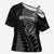 Custom New Zealand Silver Fern Rugby 2025 Cross Shoulder Shirt Go Champions Aotearoa Maori Black - Polynesian Pride