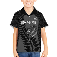 Custom New Zealand Silver Fern Rugby 2025 Family Matching Off Shoulder Maxi Dress and Hawaiian Shirt Go Champions Aotearoa Maori Black