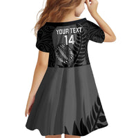 Custom New Zealand Silver Fern Rugby 2025 Family Matching Puletasi and Hawaiian Shirt Go Champions Aotearoa Maori Black