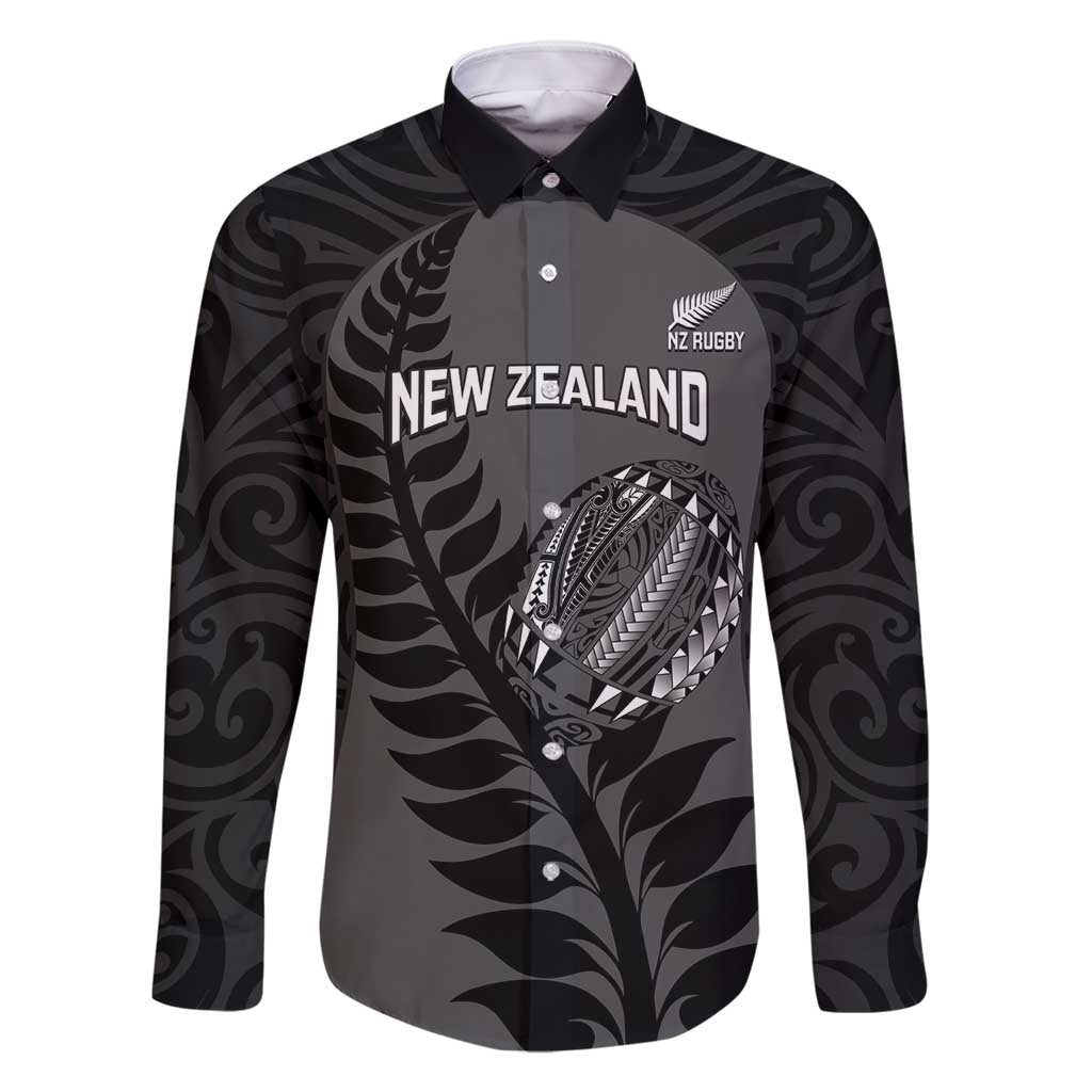 Custom New Zealand Silver Fern Rugby 2025 Family Matching Summer Maxi Dress and Hawaiian Shirt Go Champions Aotearoa Maori Black