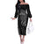 Custom New Zealand Silver Fern Rugby 2025 Off The Shoulder Long Sleeve Dress Go Champions Aotearoa Maori Black