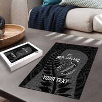 Custom New Zealand Silver Fern Rugby 2025 Puzzle Go Champions Aotearoa Maori Black - Polynesian Pride