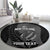 Custom New Zealand Silver Fern Rugby 2025 Round Carpet Go Champions Aotearoa Maori Black