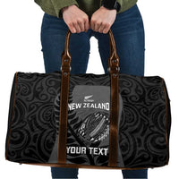 Custom New Zealand Silver Fern Rugby 2025 Travel Bag Go Champions Aotearoa Maori Black - Polynesian Pride